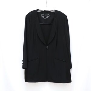 Elena Grunert black blazer suit jacket 22 classic office work career business 52